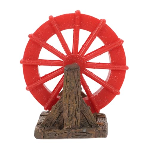 Levemolo 水族館 水 ホイール 魚 タンク 噴水 ミニチュア 水 水車 模型 装飾用 水 ホイール デスクトップ用 水 機能 魚 タンク 造園