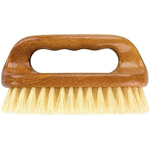 Wooden Scrubbing Brush With Hard Bristles & Good Grip Handle Durable Multi Purpose Cleaning Brush Household Grout Hand Scrubber for Kitchen,Carpet,Floor,Car Bathroom Cleaner Brush