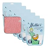 Nellie's Laundry Soda, 50 Loads - High Efficiency Laundry Soda, with Moofin Cleaning Towel, Concentrated Natural Laundry Booster for All Water Conditions, Plant-Based Washing Soda Powder [Pack of 6]