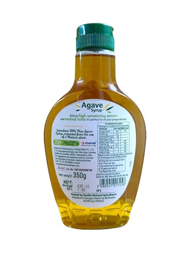 Image of Sunny Via Mexican Blue Agave Syrup, 350g | Natural Sweetener | Perfect for Drinks, Desserts and Baking | Low GI alternative to Honey