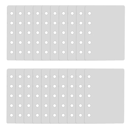 シール帳 仕切り板 M5 ミニ5 5穴 10枚/20枚入り プラスチック 手帳 仕切カード 半透明 pp製 剥離紙 シール台紙 インデックスカード システム手帳 ノート/手帳のリフィル 文房具 オフィス用品 (20枚)