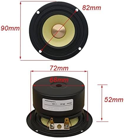 Desconocido 15W 4 8ohm HiFi Altavoz Altavoces completos de 3 Pulgadas Treble Mid Bass Altavoz Estantería DIY Altavoz Parte