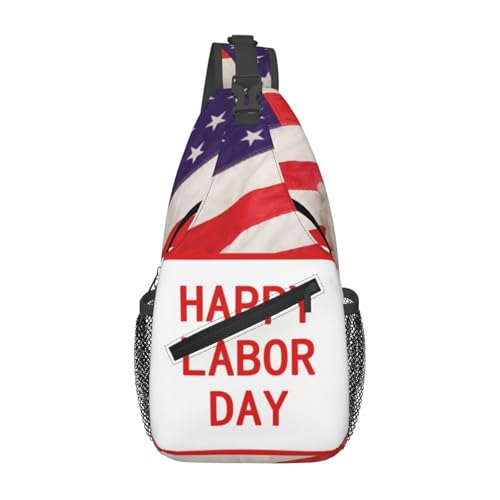 Bolso cruzado deportivo negro para hombres y mujeres miniatura 1