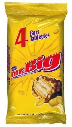 Mr. Big Chocolate Bars, 60g/2.1oz/4pk
