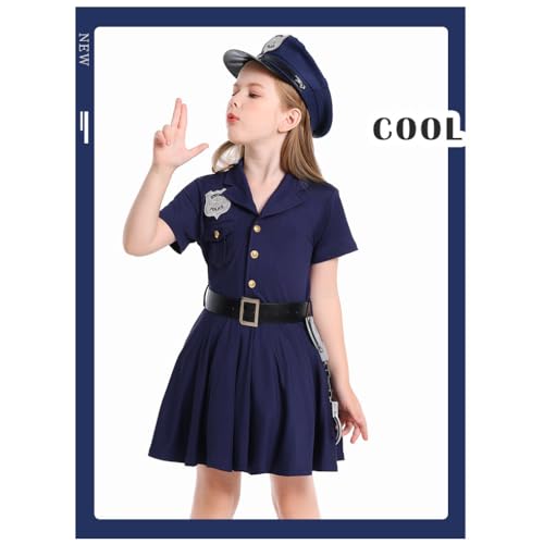 Disfraz de policía para niñas 10-12 años miniatura 4