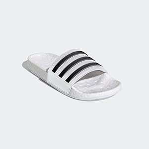Amazon.com | adidas Unisex Adilette Boost Slides Sandal, White/Black/White,  4 US Men | Sport Sandals \u0026 Slides
