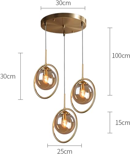 Image of Wall Lamp Chandelier Pendant Light, Home Decor for Bedroom, Living Room, Hallway, Cafe, Hotel, Restaurant (Amber Ring Hanging LAMP Set with LED Bulb Pack of 1)
