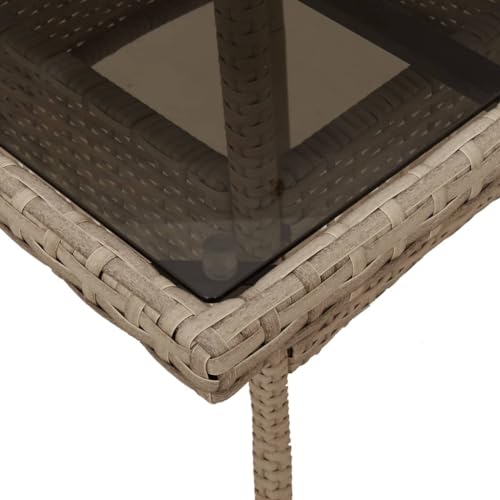 Conjunto de comedor de jardín de ratán resistente de 3 piezas 7