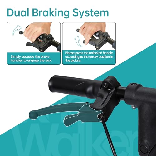 Elenker Steerable Knee Walker Deluxe Medical Scooter For Foot Injuries Compact Crutches Alternative  thumb #6