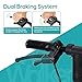 ELENKER Knee Scooter Economy Knee Walker with Dual Braking System for Injury or Surgery to The Foot, Ankle Injuries Bright Black