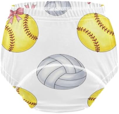 SLHKPNS Baseball Volleyball Bow 3 Packs Training Pants for Toddlers 5T - 3