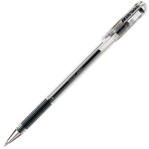 Pentel Gel Ballpoint Pen Hybrid EK105, 0.5mm Tip, Black Ink (EK105-GA)