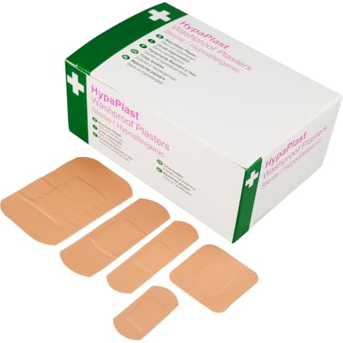 Image of HypaPlast Assorted Waterproof Plasters, Pack of 100 (D9010)