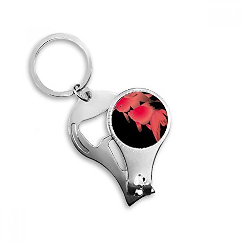 Porte-clés décapsuleur avec motif peinture japonaise accessoire de poche