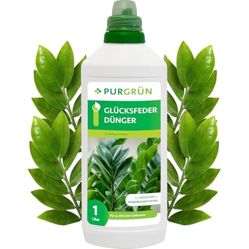 Purgrün® Glücksfeder-Dünger 1 Liter – Wirkt schnell und...