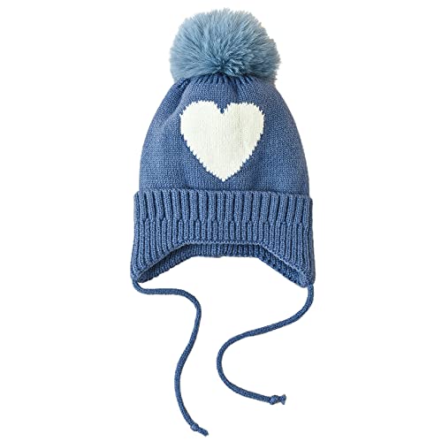 FGUUTYM Jersey con patrón de amor sombrero cálido sombrero orejas moda unisex punto invierno proteger gorras niño niña (azul, talla única), azul, Talla única