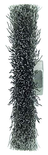 Image of Weiler 13078 4 inch Narrow Face Crimped Wire Wheel, .014 inch Steel Fill, 3 /8 inch-24 UNF Nut, Made in the USA (Pack of 5)