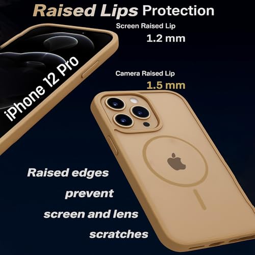 Image of AIBEX Back Cover Case for Apple iPhone 12 /12 Pro MagSafe Compatible | Slim Case with Wireless Charging Support | Shockproof, Anti-Fingerprint & Lightweight Military-Grade Protective Cover - Brown
