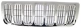 Evan-Fischer EVA17772027485 Grille Assembly Grill Plastic shell and insert Chrome with black