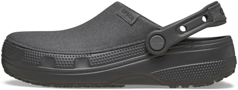 Crocs Unisex-Adult Classic Crafted Canvas Clogs for Men and Women, Black Sand, 10 Women/8 Men — view 6
