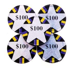 Chips de póquer envueltos en papel de aluminio de chocolate con leche, 2 libras.