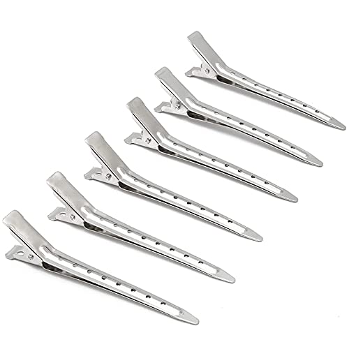 Juvale Duck Bill Hair Clips (60 Count) 3.5 Inches, Silver
