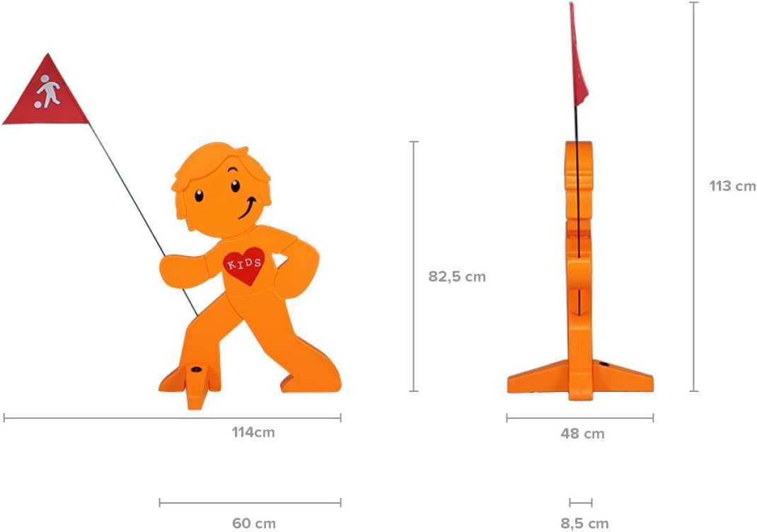 Figura de Advertencia con Bandera, indicador Reflectante de Seguridad para niños - Atención a la conducción Lenta (3X magentas)