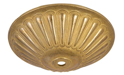 Image of B&P Lamp 5-1 /2 Inch Diameter Die Cast Brass Ceiling Light Canopy Plate Or Cap