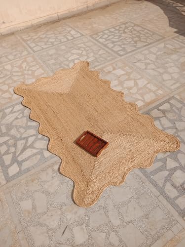 Tapete trapezoidal de yute trenzado 2' x 3' miniatura 1
