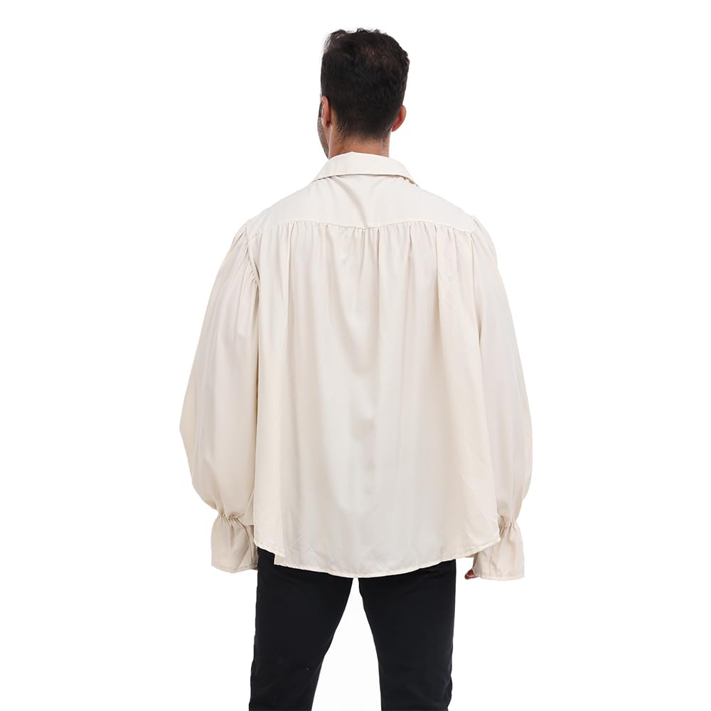 EraSpooky Chemises de pirate à volants pour hommes Vampire Renaissance Steampunk Chemise gothique victorienne Costume de Cosplay médiéval