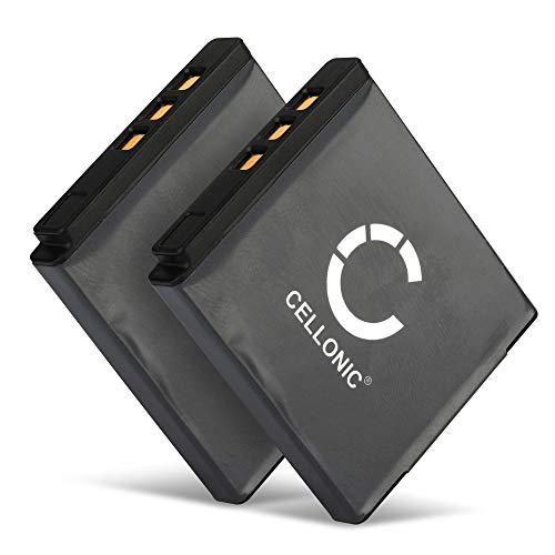 CELLONIC® 2X Batterie Remplacement D-Li68 D-Li122 750mAh pour Pentax Optio A36 Optio A40 Optio S10 Optio S12 Optio VS20 Q Q7 Q10 Q-S1 WG-M2 Appareil Photo caméra Action cam accu