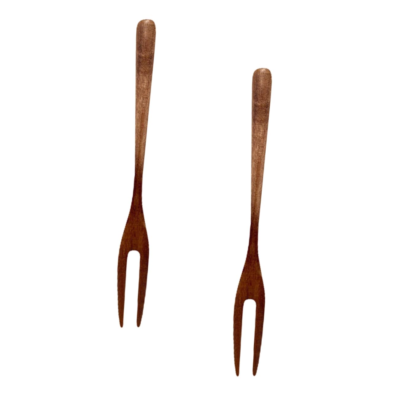Garneck 2pcs Two Tine Fruit Forks Elegant Double Prong Dessert Forks for Cake for Parties Gatherings and Mid Autumn Festival Celebrations