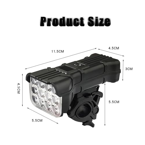 Bicycle Lights Front and Rear for Specialized Stumpjumper Comp, Ultra Bright Rechargeable Bike Light Set with Horn LCD Power Display Front & Rear Bicycle Lights
