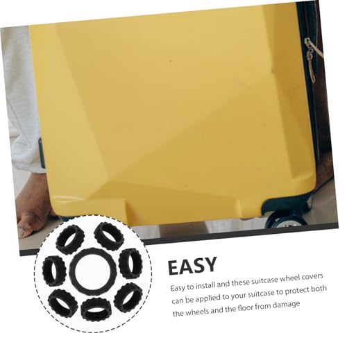 8pcs Silicone Luggage Wheel Covers Anti-slip Noise-reducing Suitcase Wheel Protectors Fits Casters Durable Easy to Install Travel Accessories4