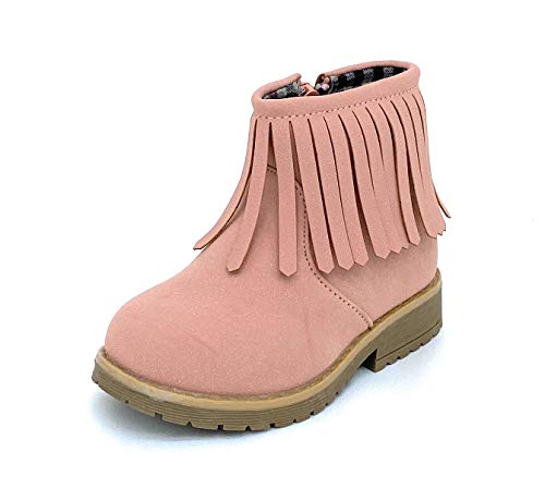 Sole Collection Baby Girls/Toddlers Fashion Cute Zipped Winter Snow Boots Leather Shoes (Pink07, Numeric_10)