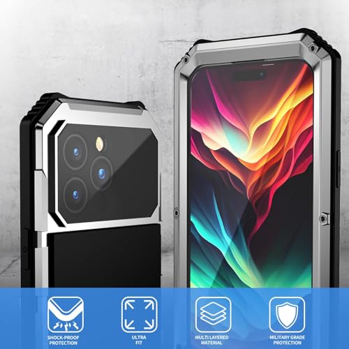 Coque en métal iPhone 15 antichoc robuste militaire avec protège écran - 2