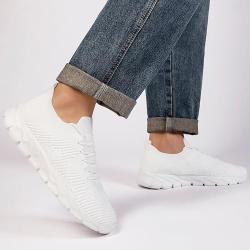 Image of Mens Running Shoes Fashion Sneakers Slip on Breathable Tennis Gym Sports Workout Walking Shoes Lightweight