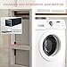 Stainless Steel Stackable Washer Dryer Kit Laundry for Bathroom Space Saving Cabinet Shelving Unit for Home Improvement Appliance