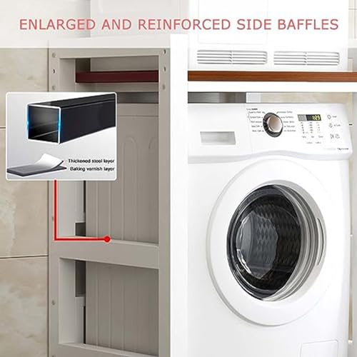Image of Laundry Room Stora Cabinet with Stackable Washer Dryer Kit Shelf