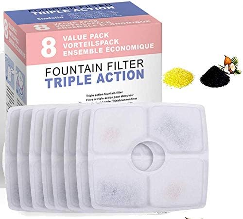 Jearvy New Pet Fountain Filters Replacement for 84oz/2.5L Automatic Pet Fountain Cat Water Fountain Dog Water Dispenser, Ion Exchange…