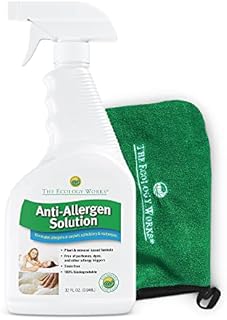 The Ecology Works Solution - Plant-Based Dog & Cat Allergy Spray, Dander Remover, and Dust Mite Waste Reducer for Relief from Allergies - For Cleaning Home, Bedding, & Furniture Naturally, Fragrance-Free