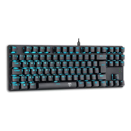 Teclado Mecânico Gamer T-Dagger Bora Switch Outemu Mk2 Blue Led Azul Abnt2 - T-Tgk313-Blue