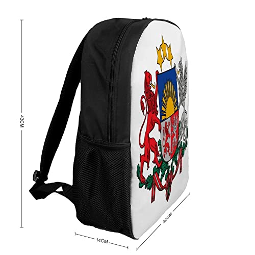 Latvia Flag Backpack with Adjustable Straps, Suitable for Travel Picnics Activities2