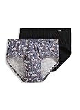 Jockey Men's Underwear Elance Poco Brief - 2 Pack, Triangle Doodles/Black, M