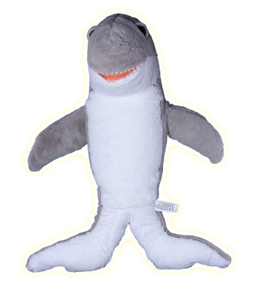 Sharky The Shark Stuffed Animal, Dog Fish Plushie Soft Toys Teddy Bear Easter Gifts for Kids 16"