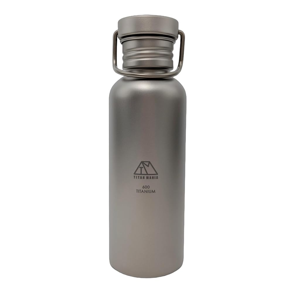 TITAN MANIA Titanium Water Bottle 17oz Direct Flame Camping Ultralight
