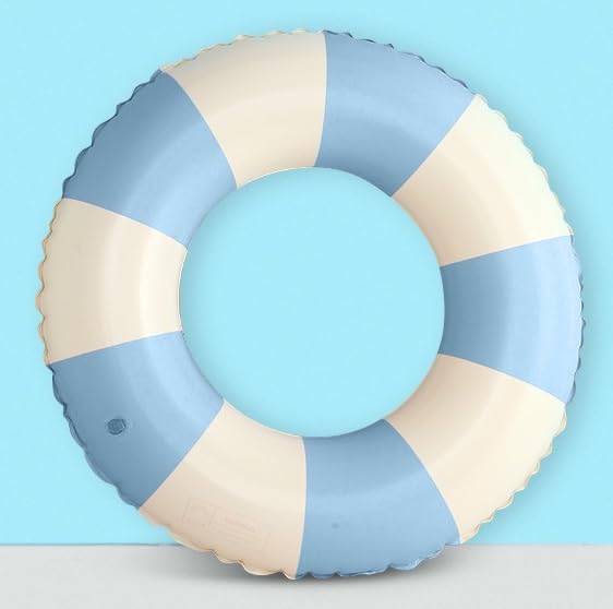 Inflatable Pool Ring, Blue, XL