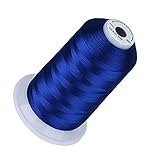 Simthread 5500Yds Embroidery Thread, 5000M High-Yardage 40WT 100% Polyester Thread – 170+ Vivid Colors, High-Speed Rated – Compatible with Brother, Singer, Janome & More - Royal Blue S068