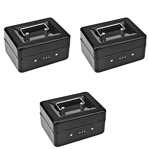 Caja metálica con cerradura 15x12x7.7 cm pack 3 miniatura 1