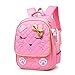 Hyundly Cat Face Waterproof School Backpack for Girls Book Bag(Large, pink)